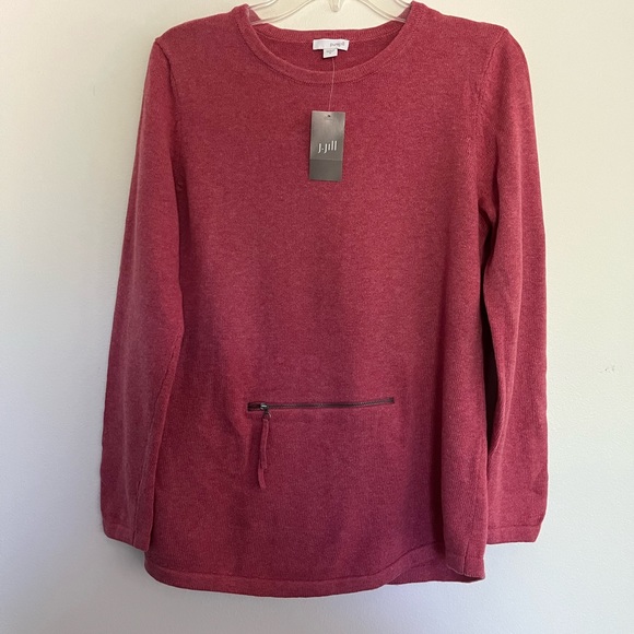 JJill sweater NWT size M in heathered red - Picture 1 of 8